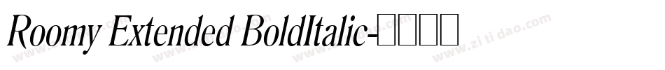 Roomy Extended BoldItalic字体转换